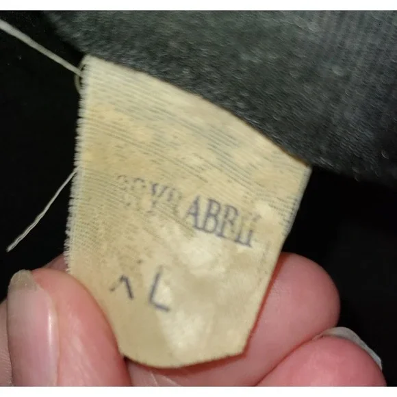 Vintage Black XL Wool Felt  Cabby Black Newsboy Cap Hipster - Picture 5 of 6